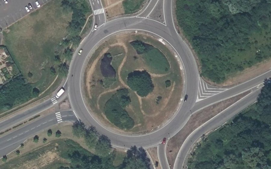 Vue aérienne du Carrefour de l'Europe