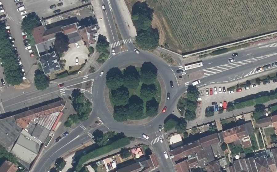 Vue aérienne du Rond-Point de Paris