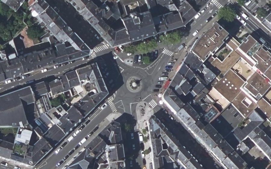 Vue aérienne du Place de la Visitation