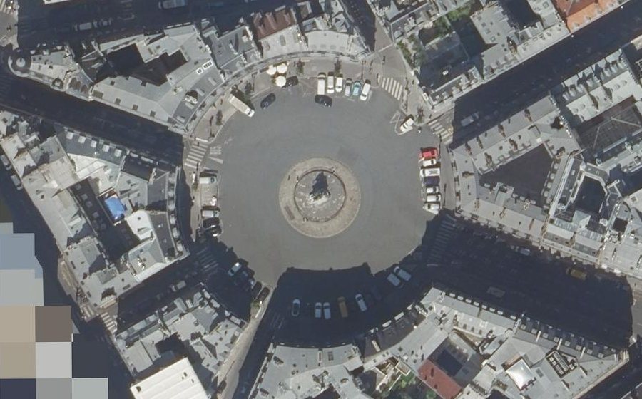 Vue aérienne de la Place des Victoires