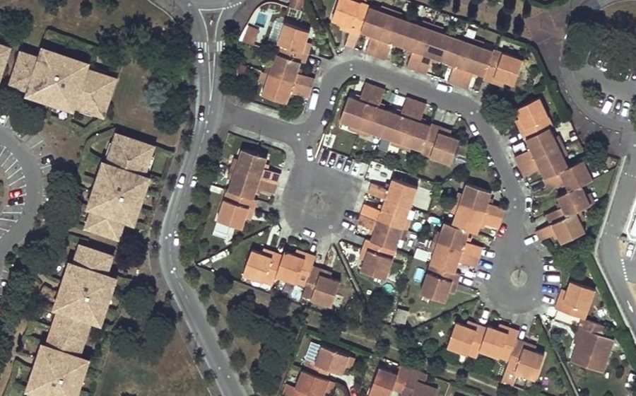 Vue aérienne du Place François Deveze