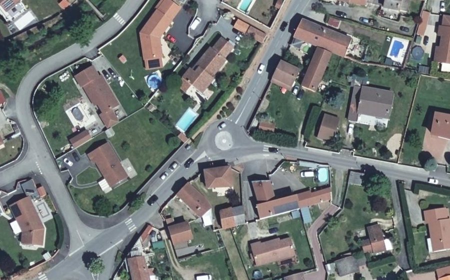 Vue aérienne du Rue de l'Étang