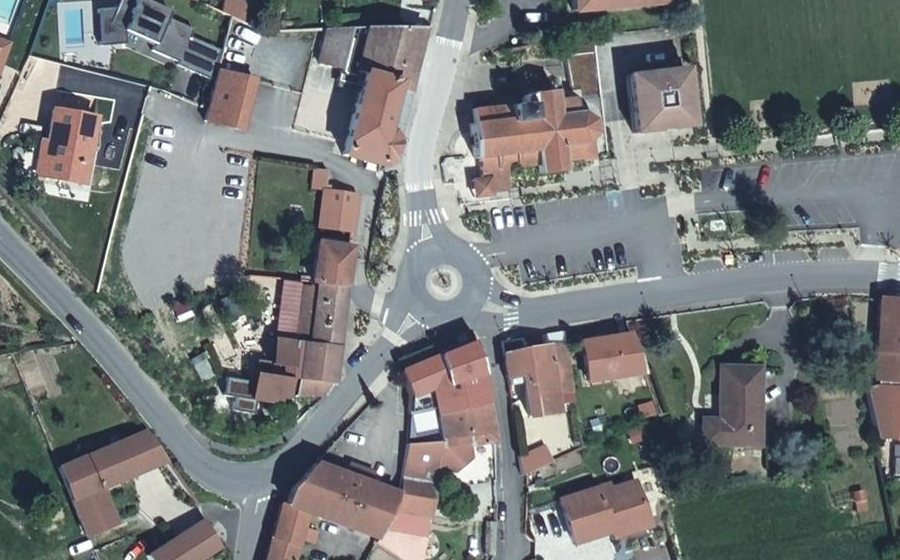 Vue aérienne du Place de l'Église