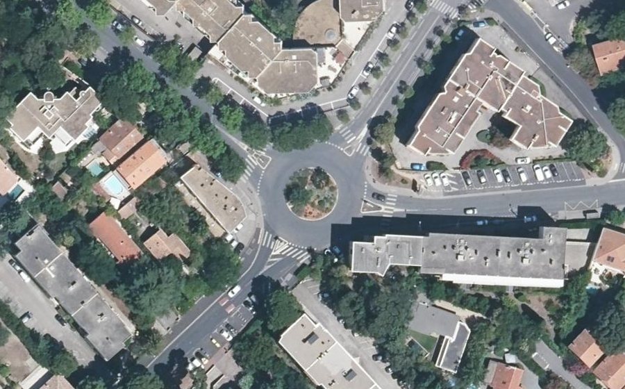 Vue aérienne du Rond-Point Jules Ventre
