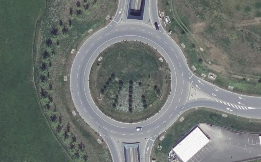Vue aérienne du Échangeur Belval-Sud