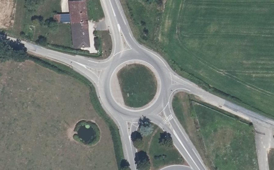 Vue aérienne du Rond-Point de la Servette
