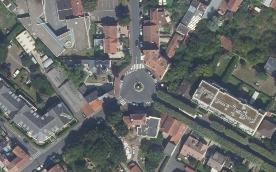 Vue aérienne du Rond-Point Henri Dunant
