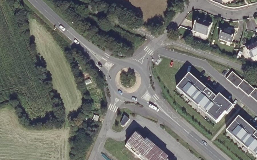Vue aérienne du Rond-Point René Samuel Cassin