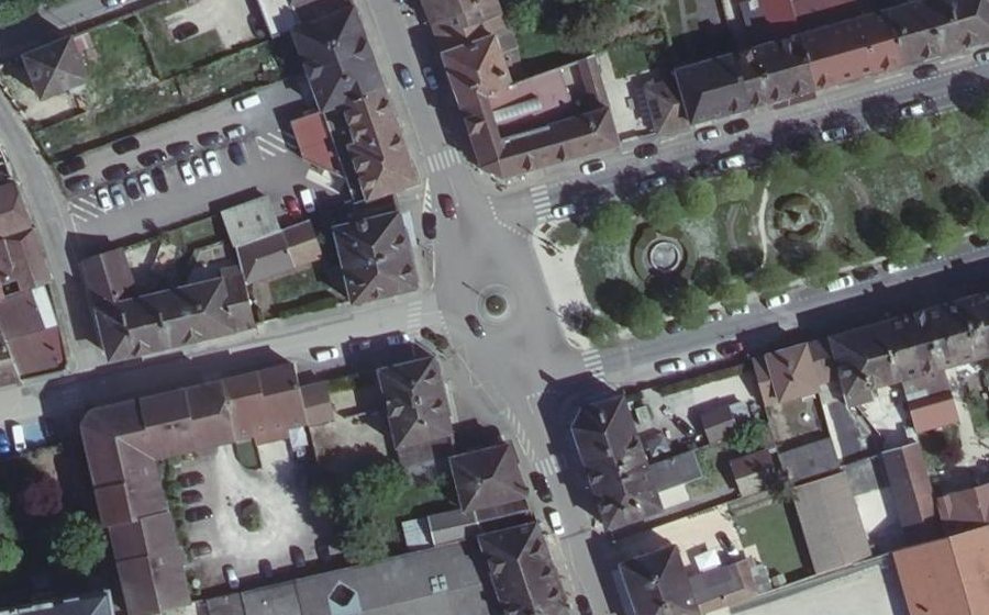 Vue aérienne de la Place de la République