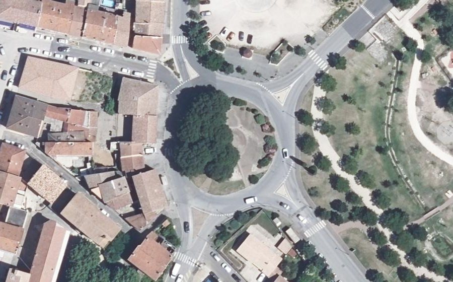Vue aérienne du Place P. Portal