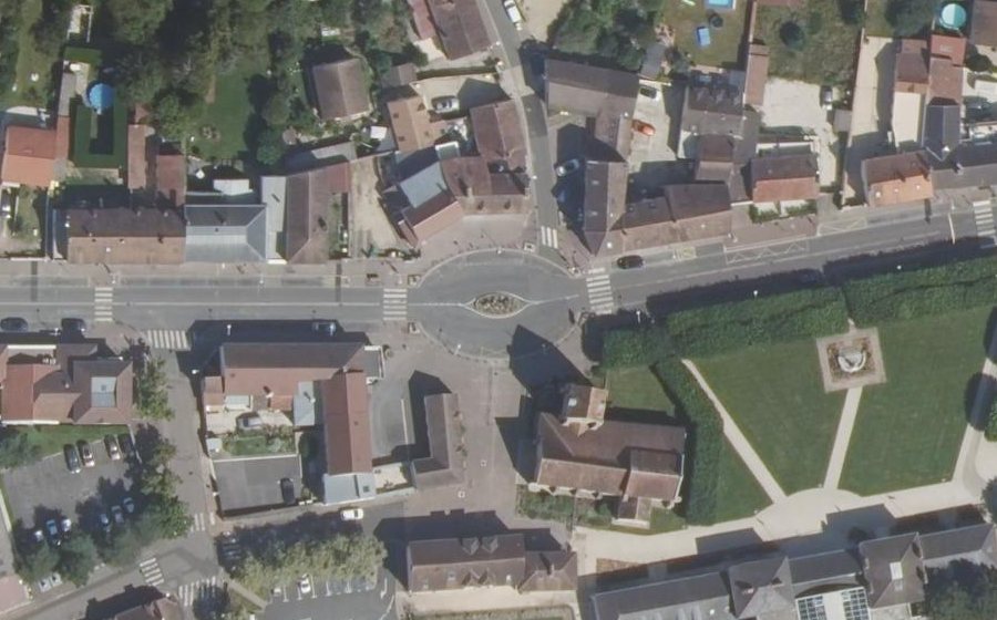 Vue aérienne du Place du Souvenir