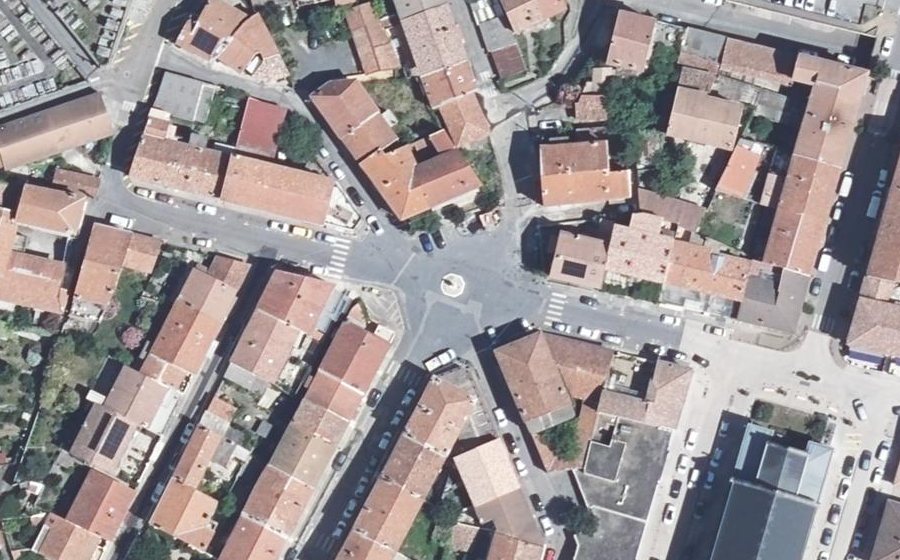 Vue aérienne du Place Mathieu Lacroix
