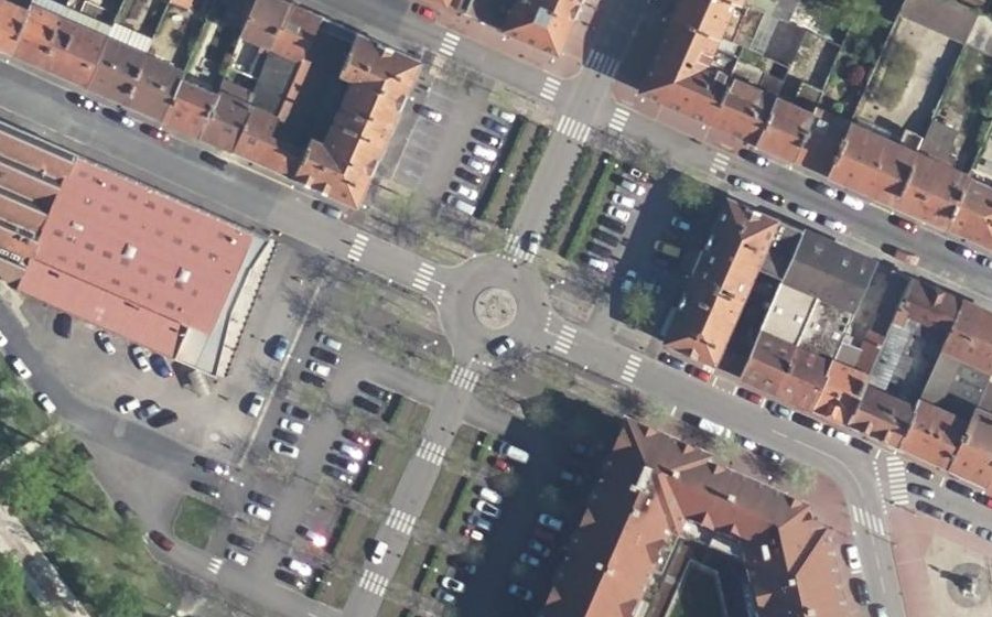 Vue aérienne du Place du Général Giraud