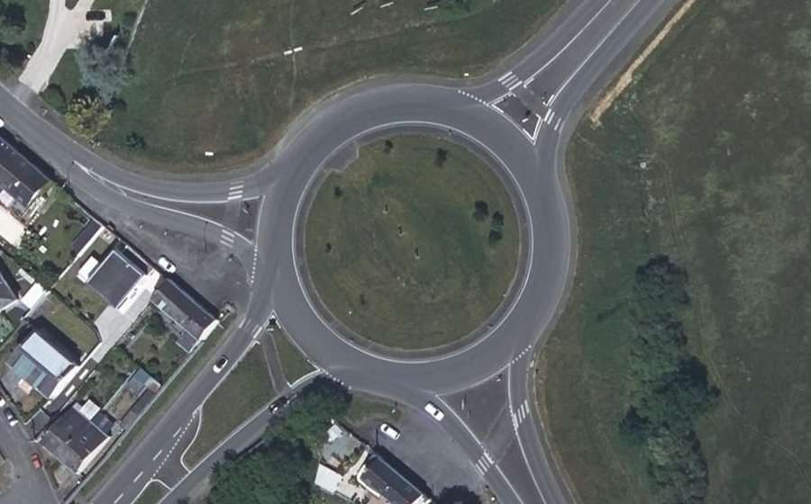 Vue aérienne du Giratoire de la Levée