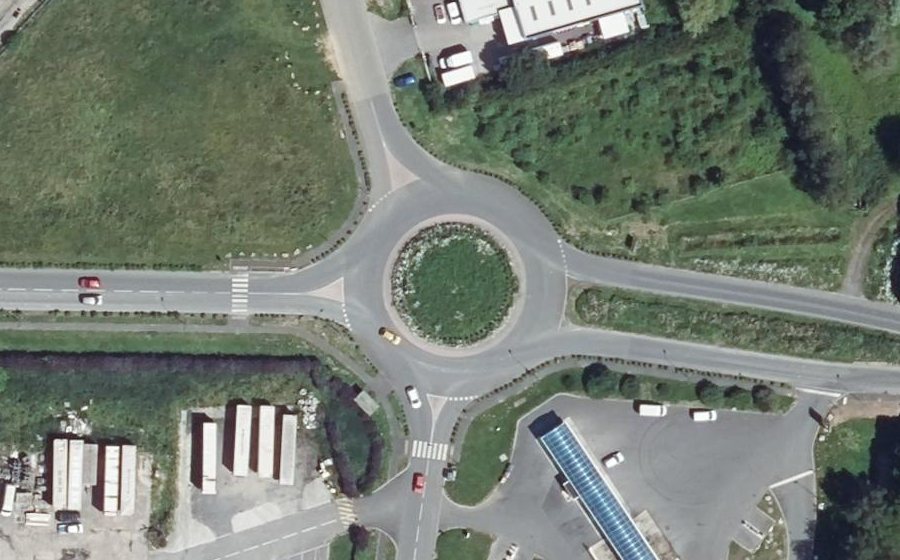 Vue aérienne du Carrefour Jean Monet