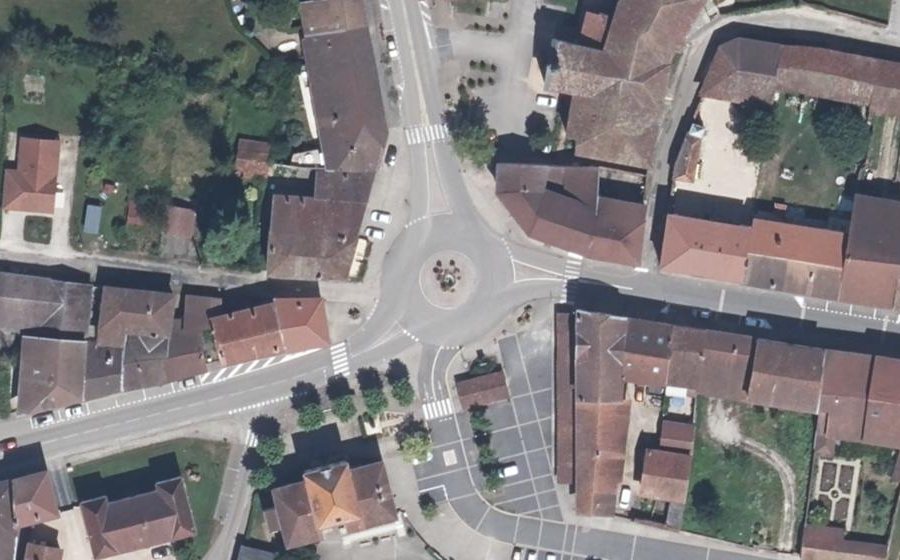 Vue aérienne du Rond-Point de la Grenouille