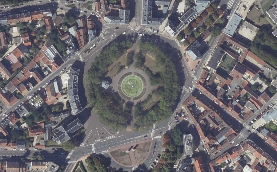 Vue aérienne du Place du Président Wilson