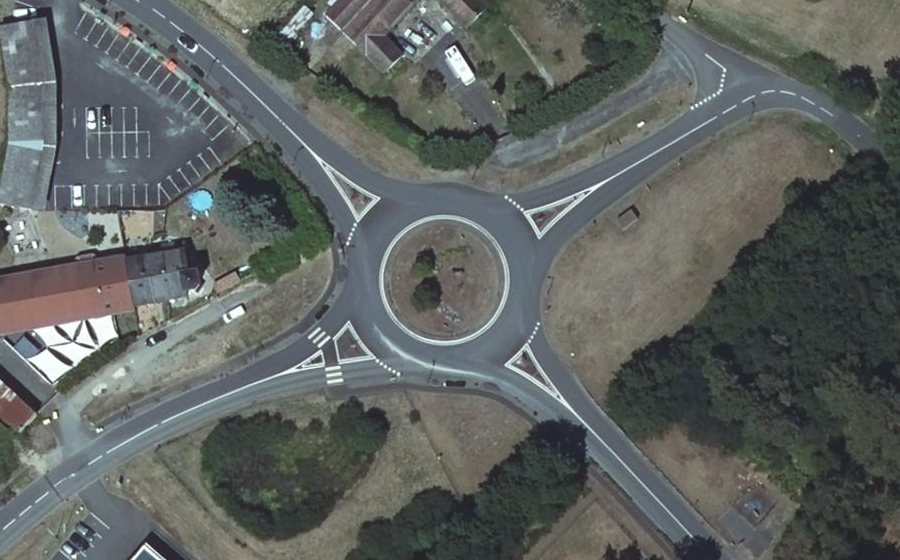 Vue aérienne du Giratoire des Queutes