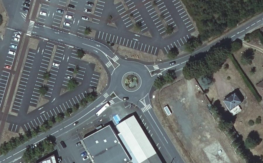 Vue aérienne du Giratoire de César