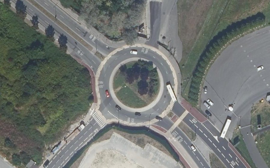 Vue aérienne du Rond-Point de la Luzemière