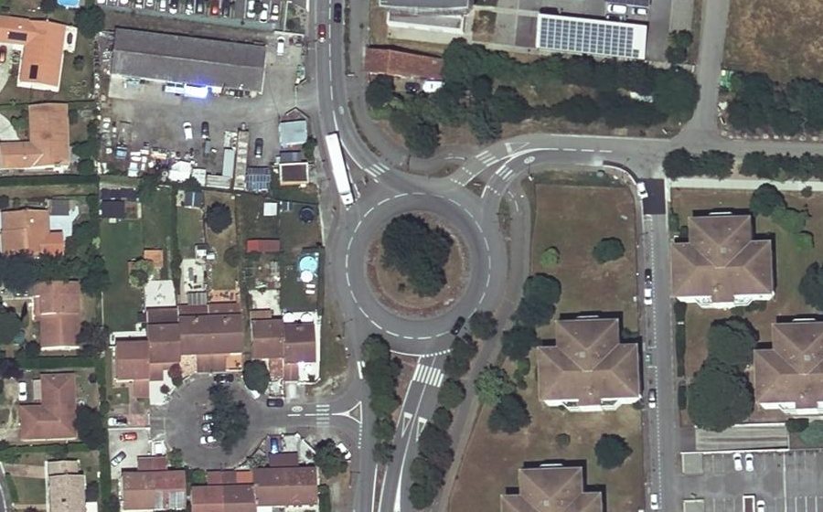 Vue aérienne du Rond-Point Jean-Baptiste Lespes