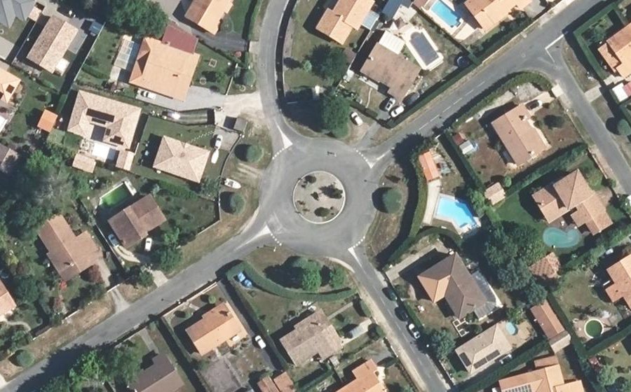 Vue aérienne du Rond-Point du Docteur Jean Bézian