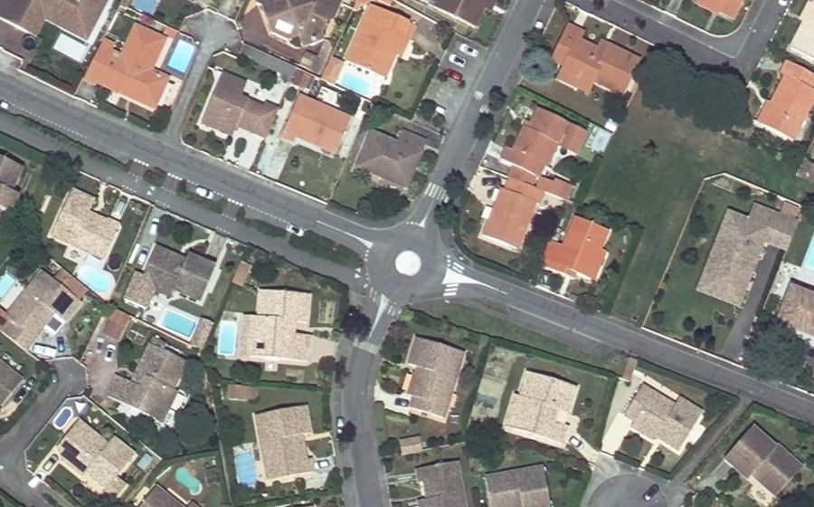 Vue aérienne du Rue de la Cressonnière