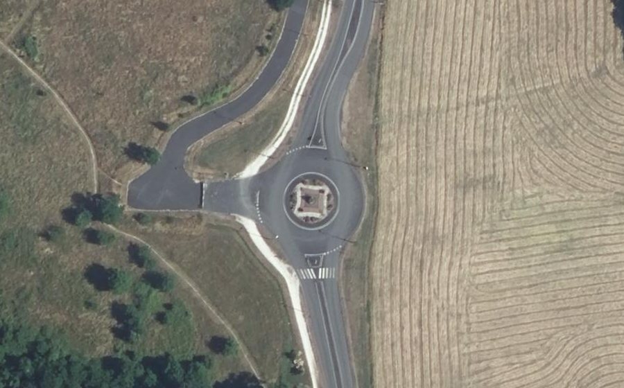 Vue aérienne du Rond-Point du Val de Cher