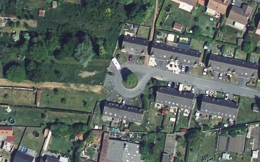 Vue aérienne du Rue de la Libération