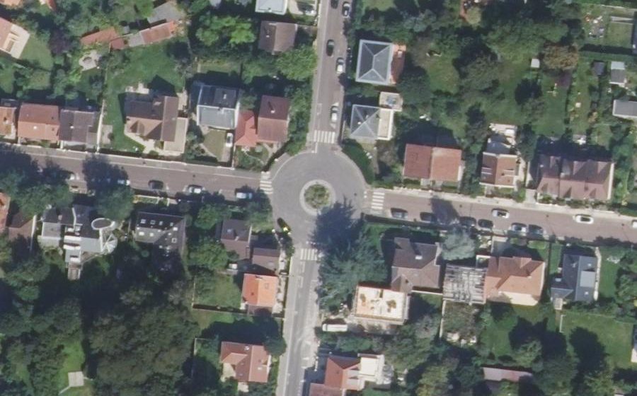 Vue aérienne du Rond-Point du Commerce
