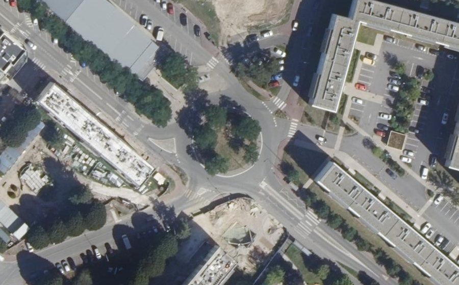 Vue aérienne du Rond-Point Samuel de Champlain
