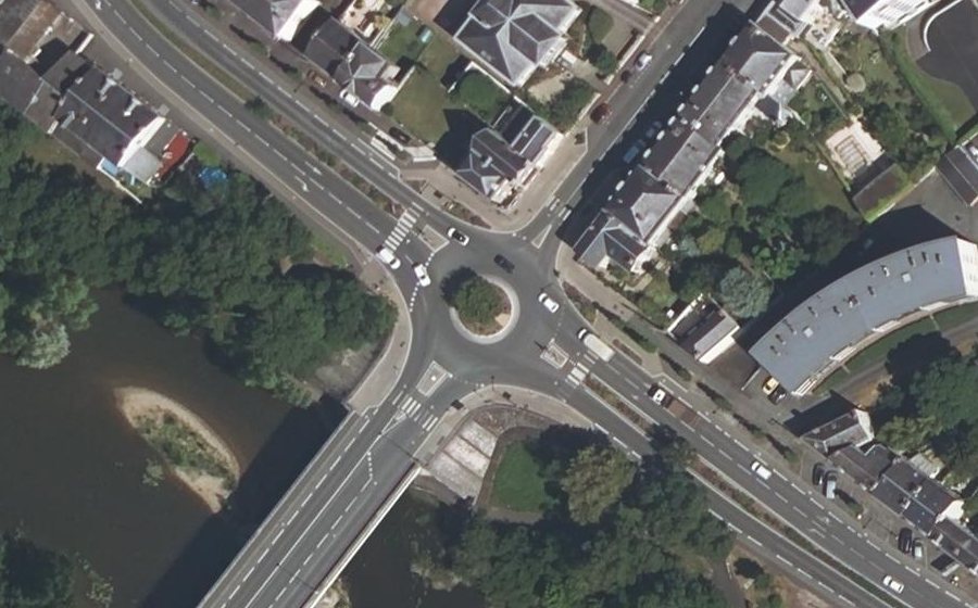 Vue aérienne du Rond-point du Pont-Fouchard