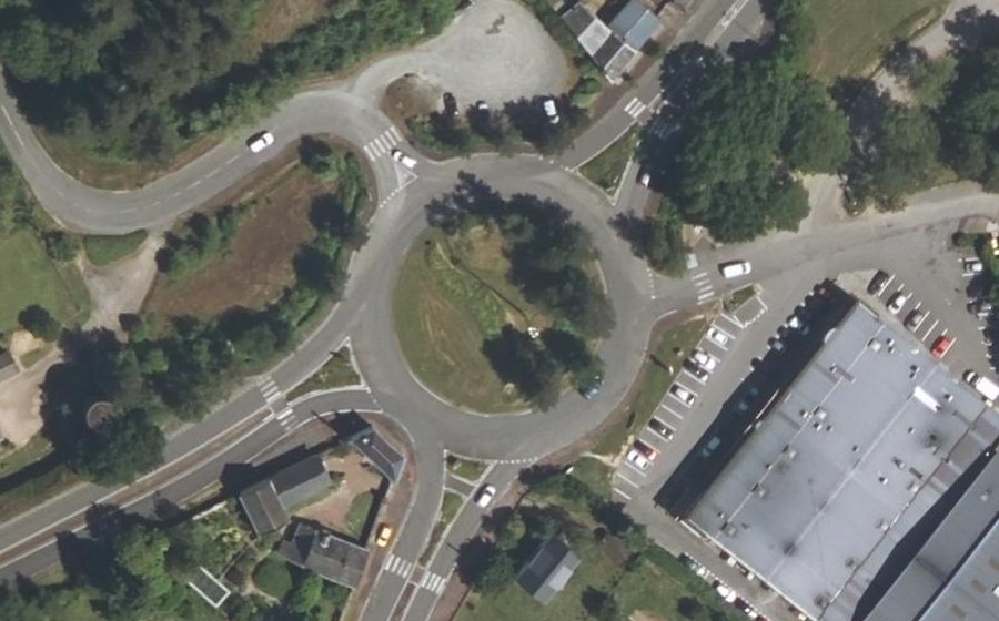 Vue aérienne du Rond-Point de Bournan