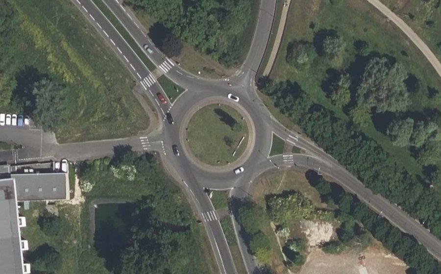 Vue aérienne du Rond-Point du Val de Thouet