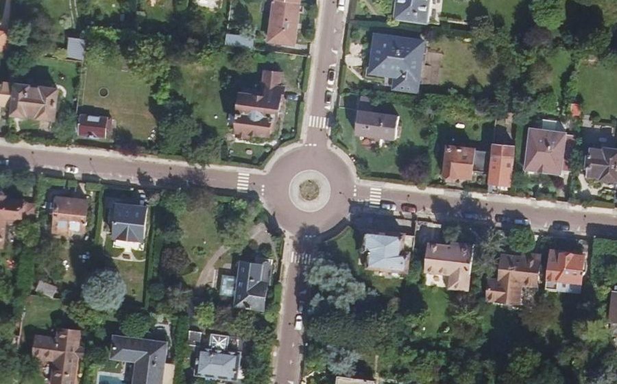 Vue aérienne du Rond-Point de Normandie