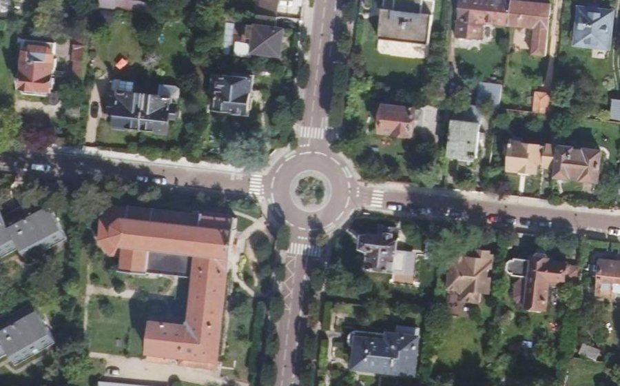 Vue aérienne du Rond-Point de la Chapelle