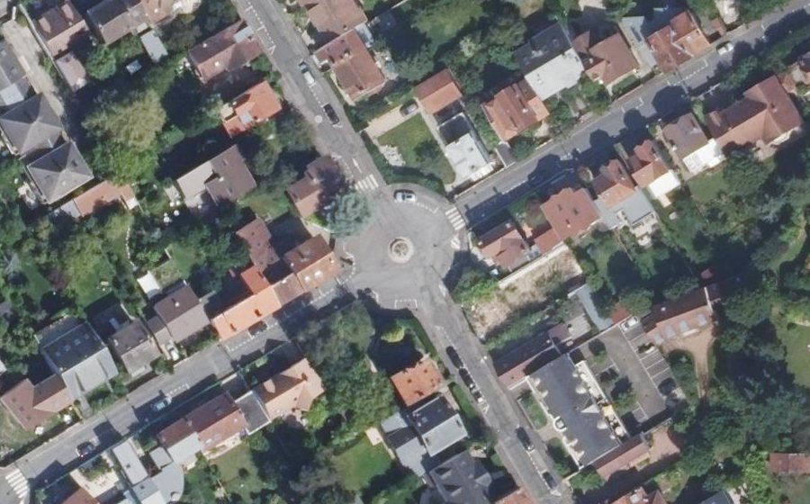 Vue aérienne du Rond-Point de Montespan