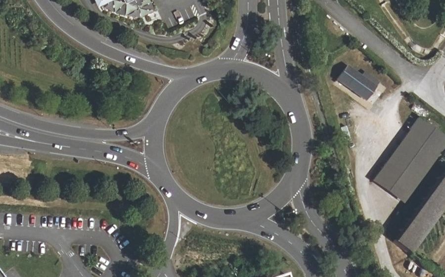 Vue aérienne du Rond-Point Weygand