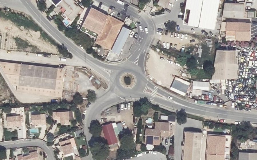 Vue aérienne du Rond-Point Grenouille