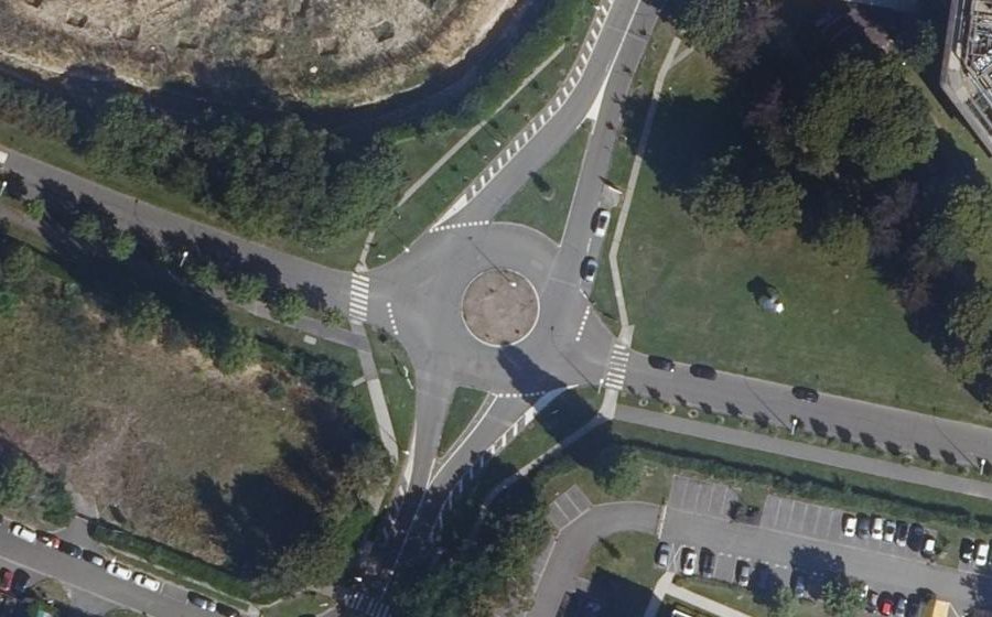 Vue aérienne du Avenue Newton