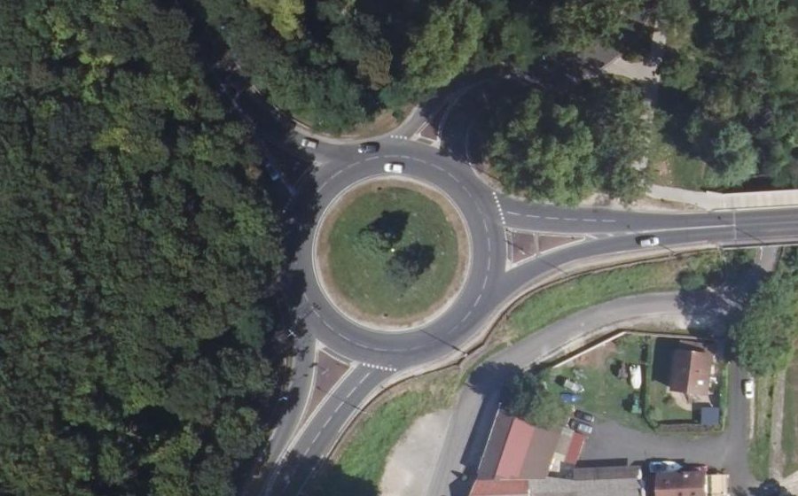 Vue aérienne du Rond-Point de la Liberté