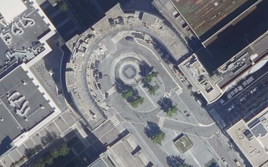 Vue aérienne du Place Georges Pompidou