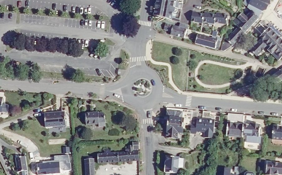 Vue aérienne du Rond-Point de Kergrand