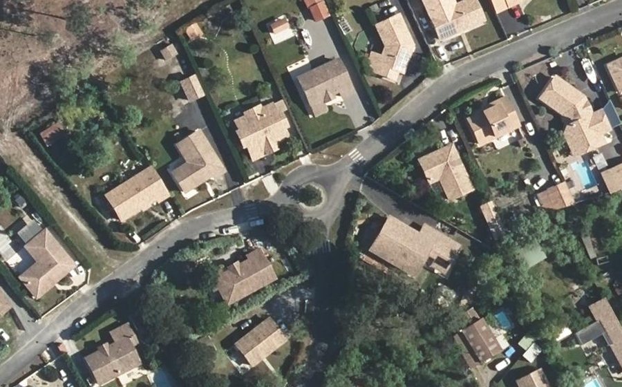 Vue aérienne du Rond-Point Victor Schoelcher