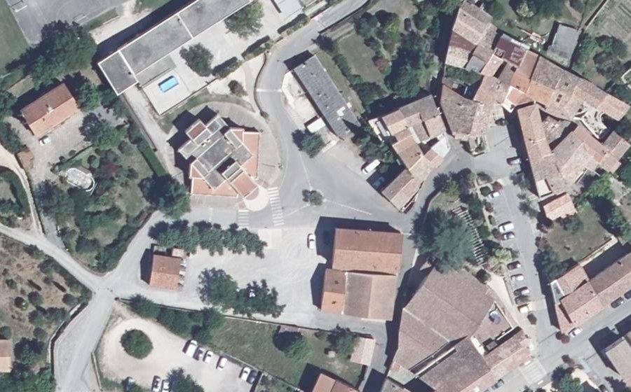 Vue aérienne du Place Gilbert Blanc