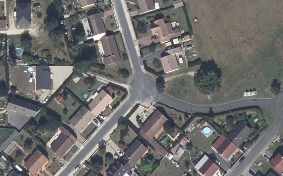 Vue aérienne du Rue des Sittelles
