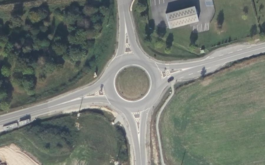 Vue aérienne du Rond-Point des Landes de Bel-Air