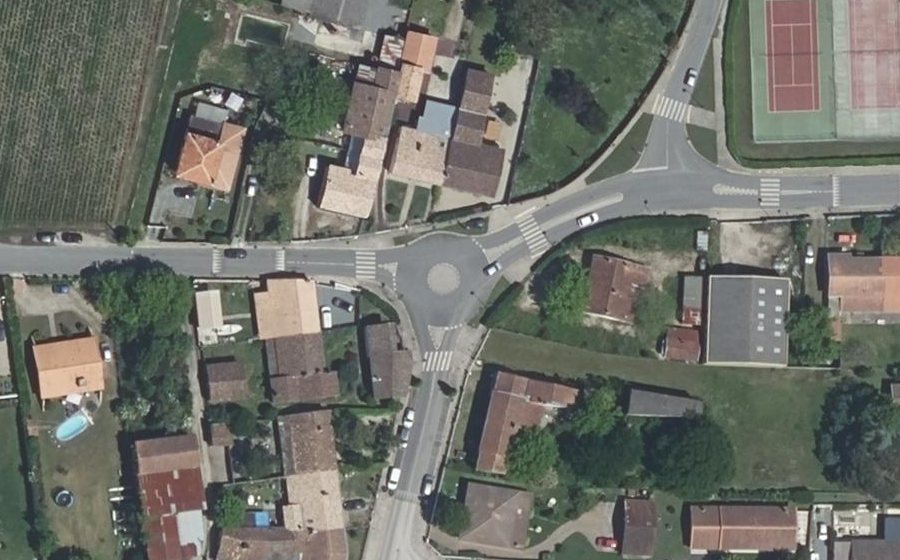 Vue aérienne du Rond-point anonyme n°199901071