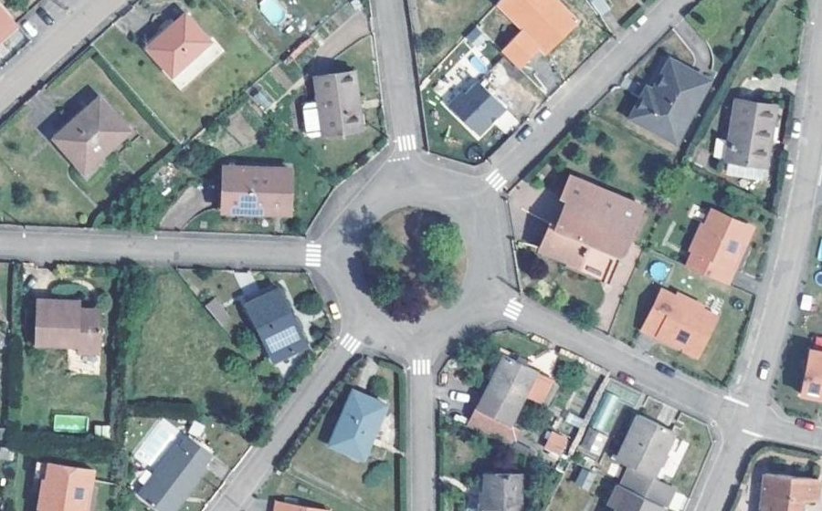 Vue aérienne du Rond-Point de la Côte