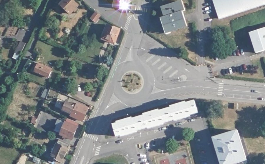Vue aérienne du Place du Général Tanant